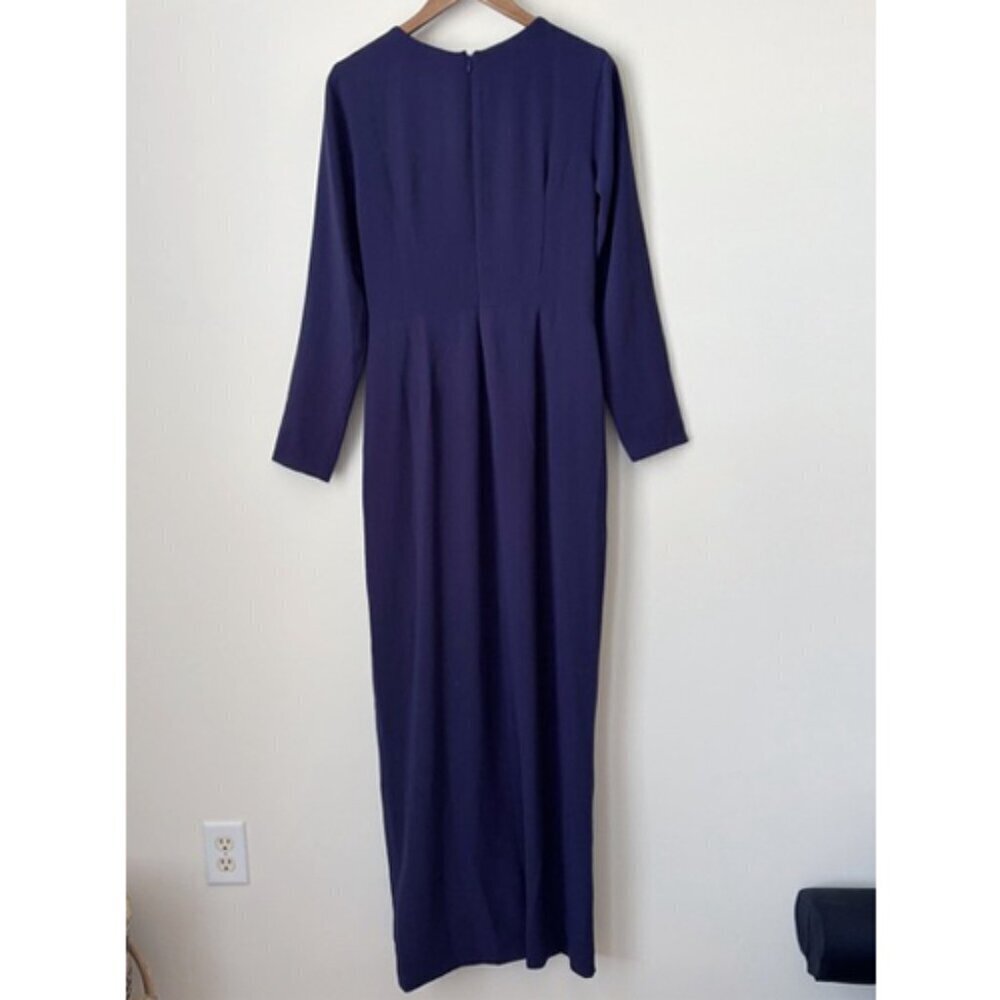 Dress The Population Naomi Twisted Front Maxi Dress Large Boysenberry NEW NWT - Picture 5 of 10